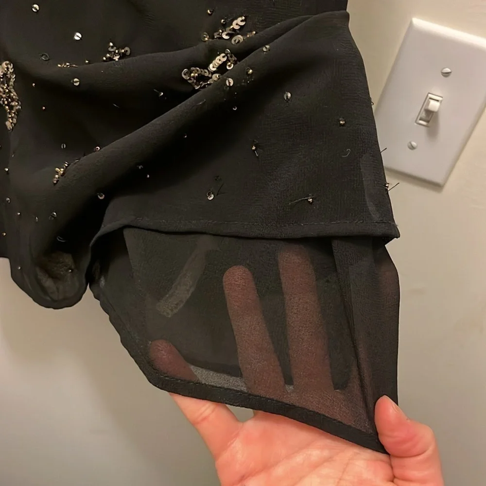 free people black with gold stars cami size large - Picture 6 of 12